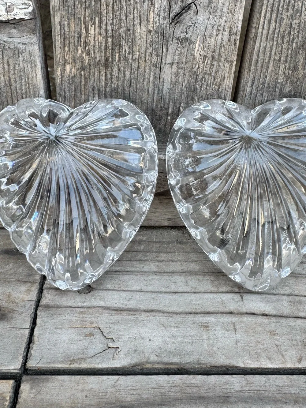 Gorgeous Vintage Heart Crystal Trinket Jewelry Box